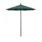 California Umbrella 7.5' Black Aluminum Market Patio Umbrella, Olefin Hunter Green 194061334690 - alternate 1